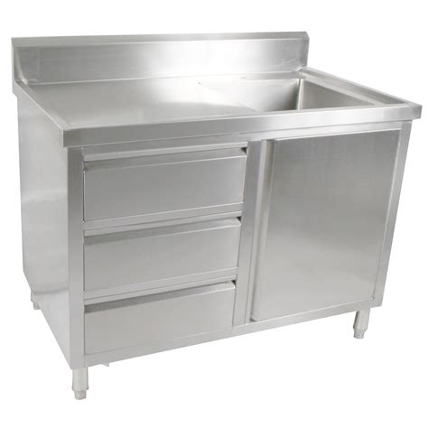 stainless steel cabinet with sink supplier|commercial kitchen stainless steel drawers.